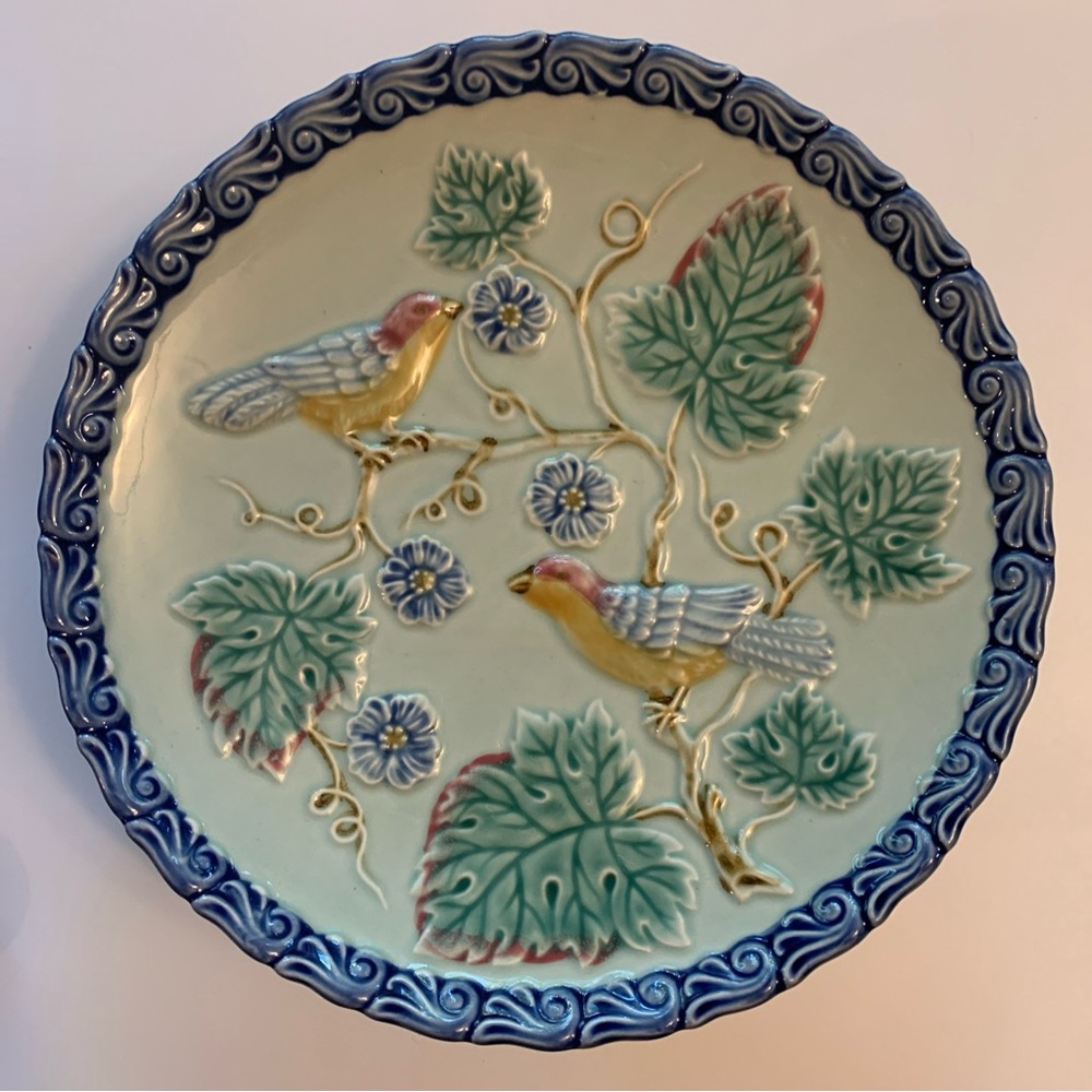 Pottery Barn Mint Green Ceramic cake serving Dish